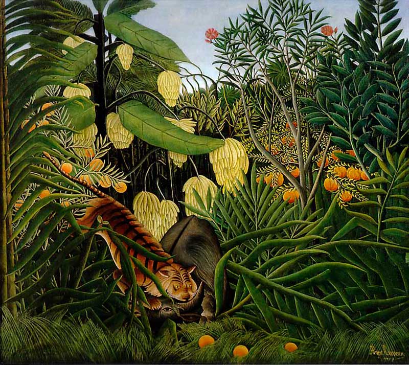 Henri Rousseau - Pelea entre un tigre y un búfalo